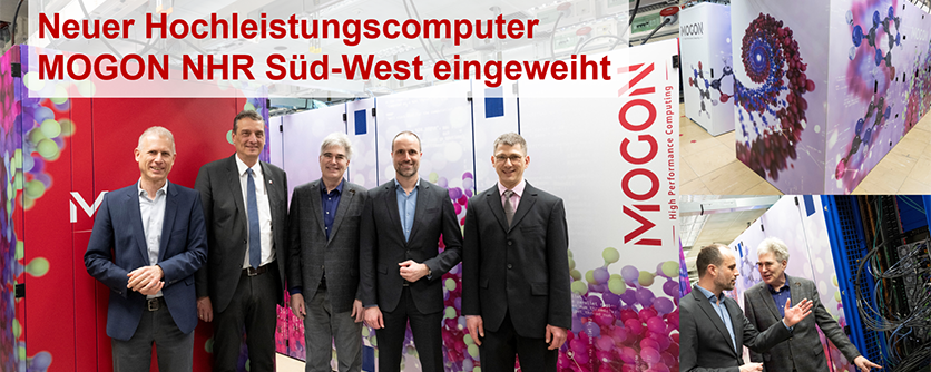 v.l.n.r. Carsten Allendörfer, Vizepräsident Prof. Dr. Müller-Stach, Markus Tacke, Minister Clemens Hoch und Dr. Andreas Henkel ©Peter Pulkowski