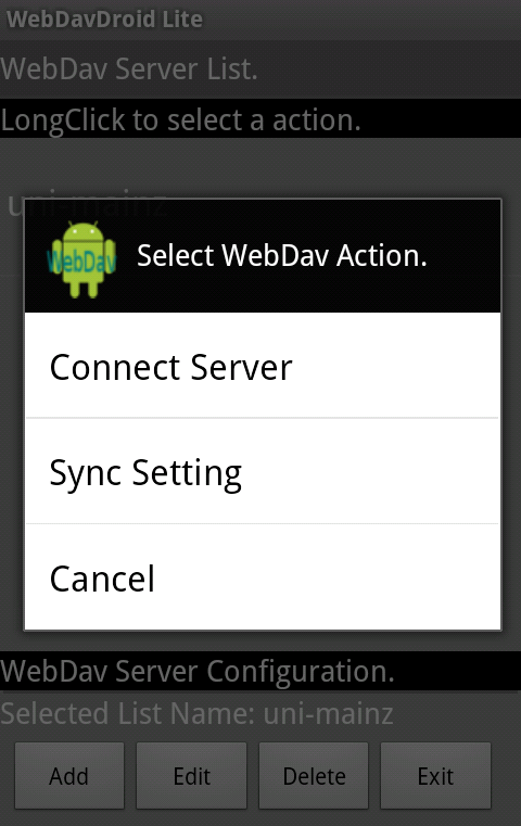 android webdav server