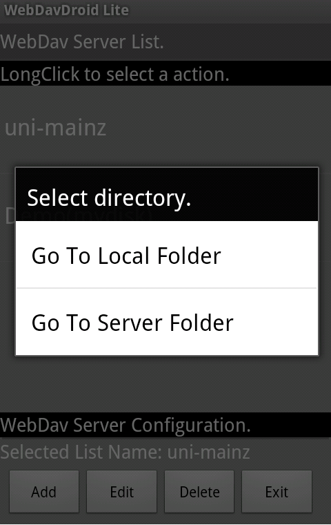 android webdav server